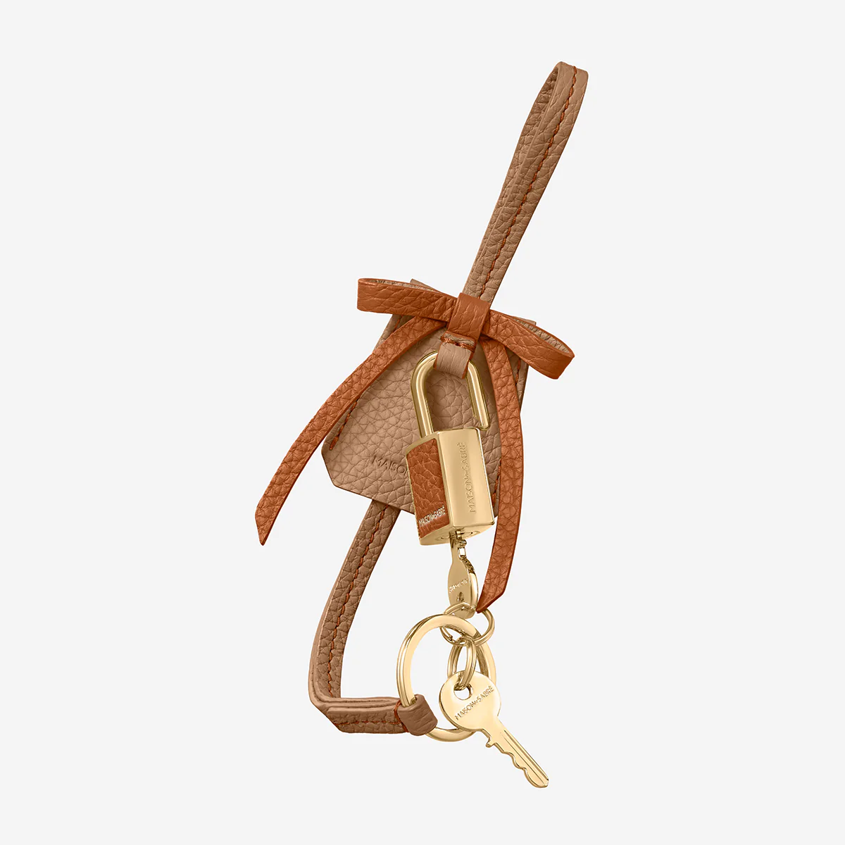 The Bow Padlock Charm - Sandstone Pecan - Image 3