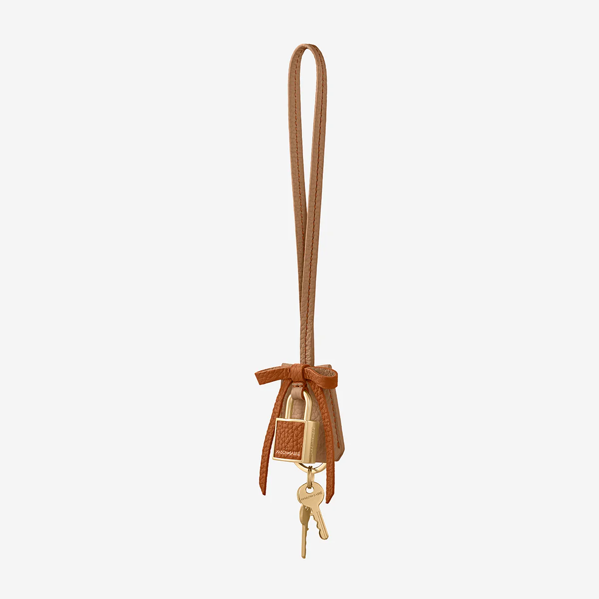 The Bow Padlock Charm - Sandstone Pecan - Image 5