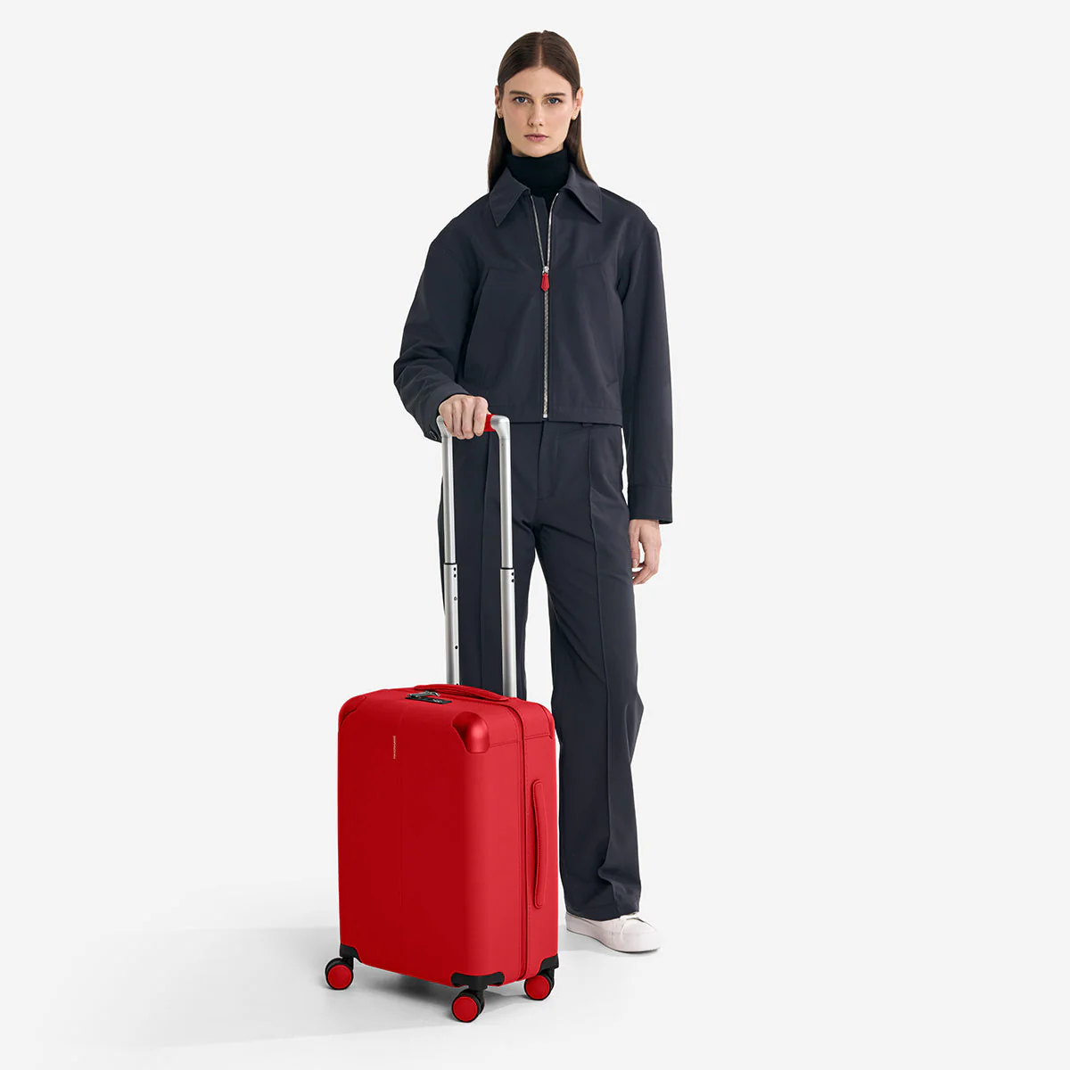 The Carry On Suitcase - Pomegranate Red - Image 7