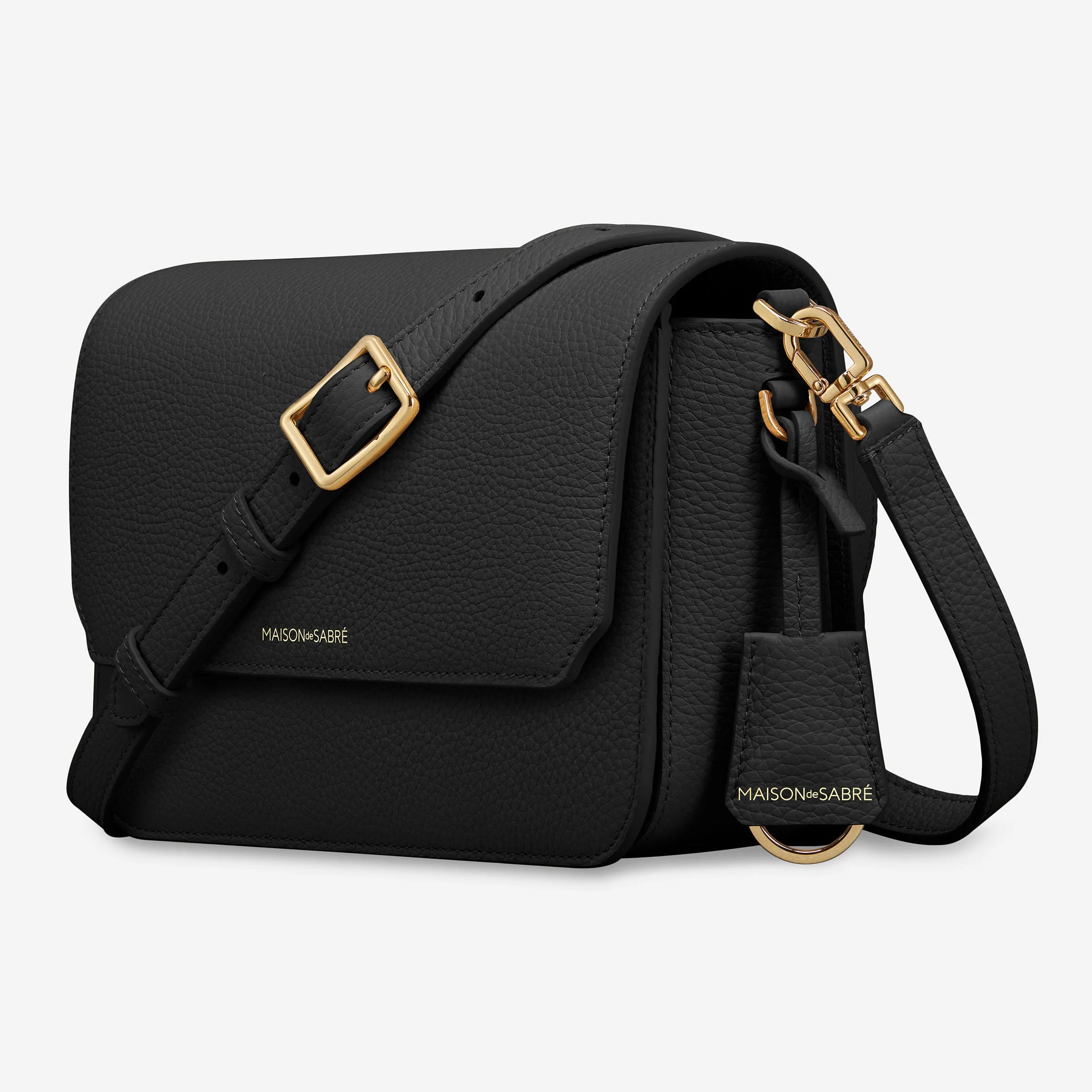 The Medium Flap Bag - Black Caviar - Image 4