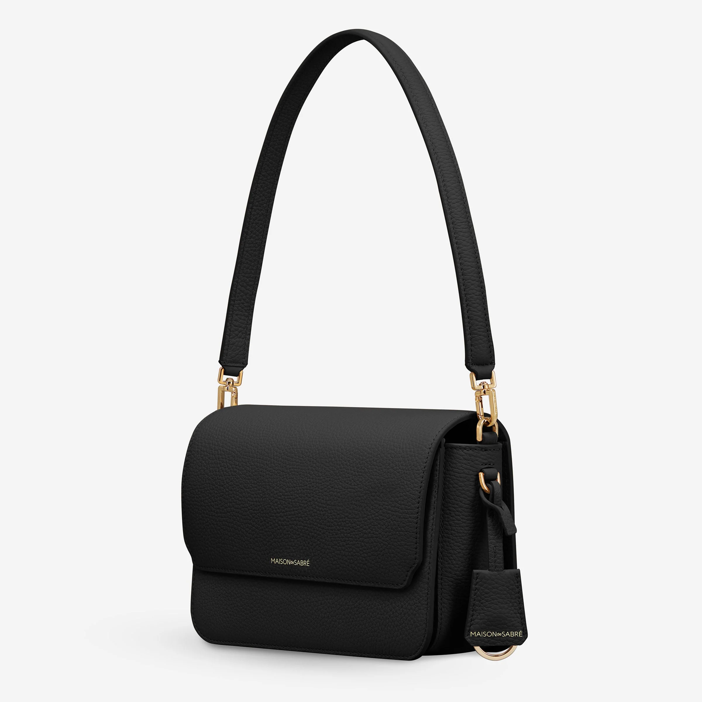 The Medium Flap Bag - Black Caviar - Image 5