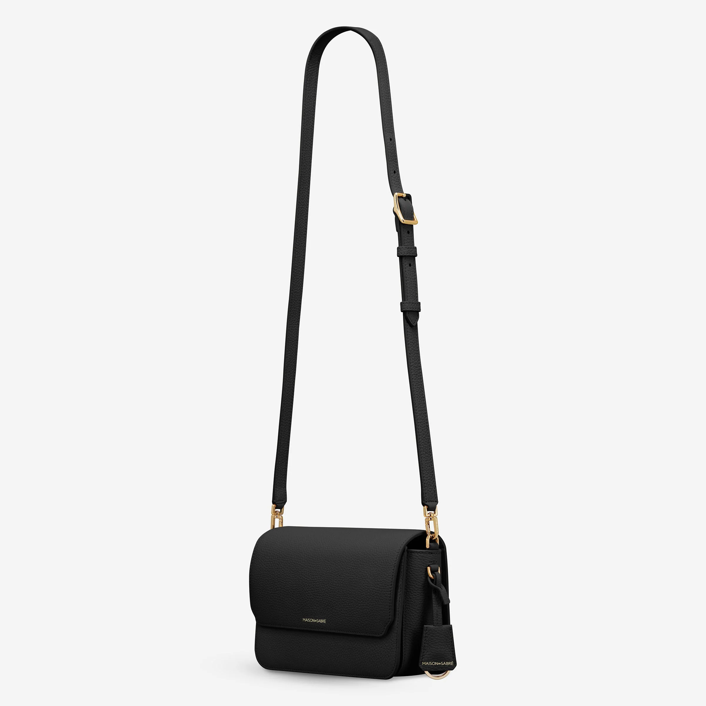 The Medium Flap Bag - Black Caviar - Image 6