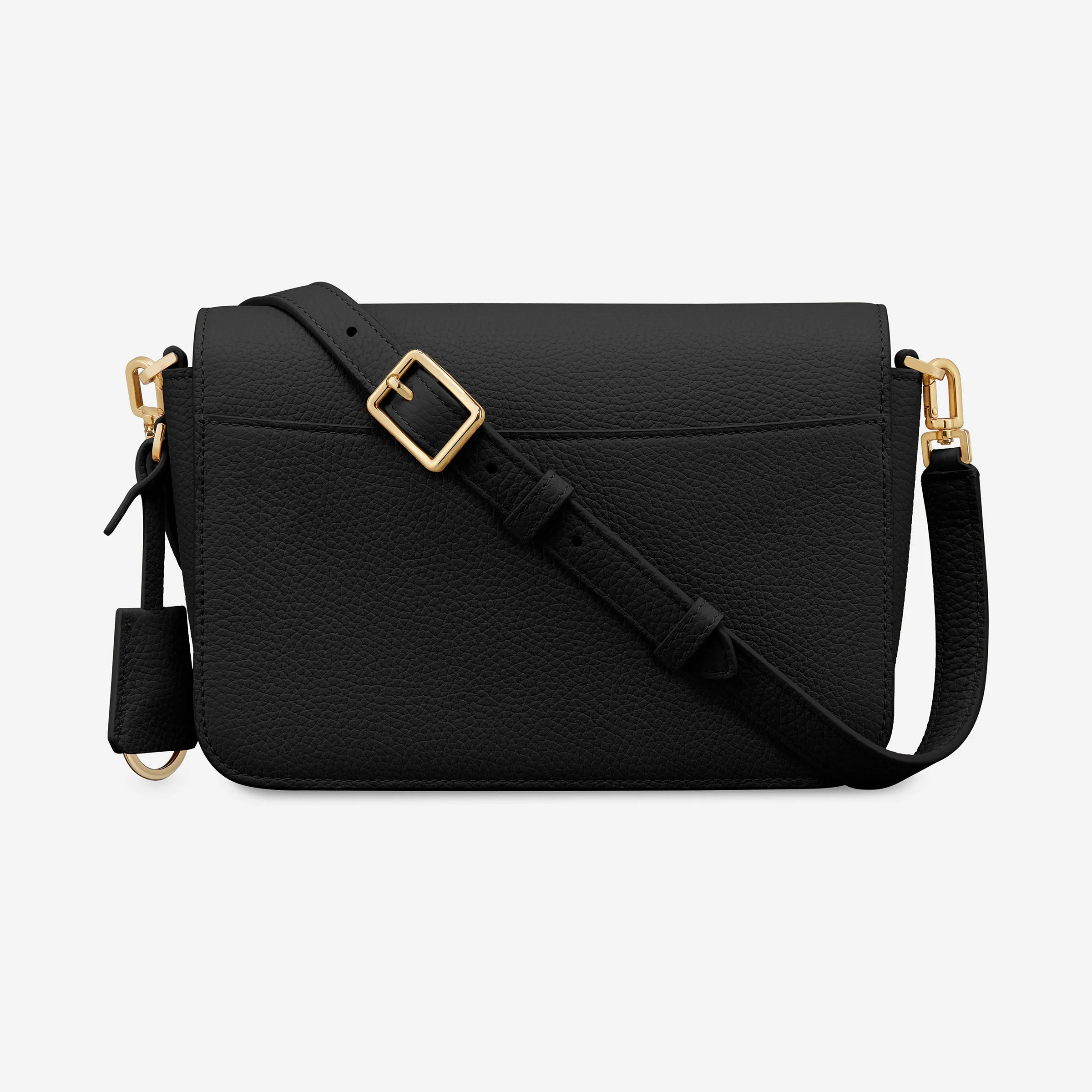 The Medium Flap Bag - Black Caviar - Image 7