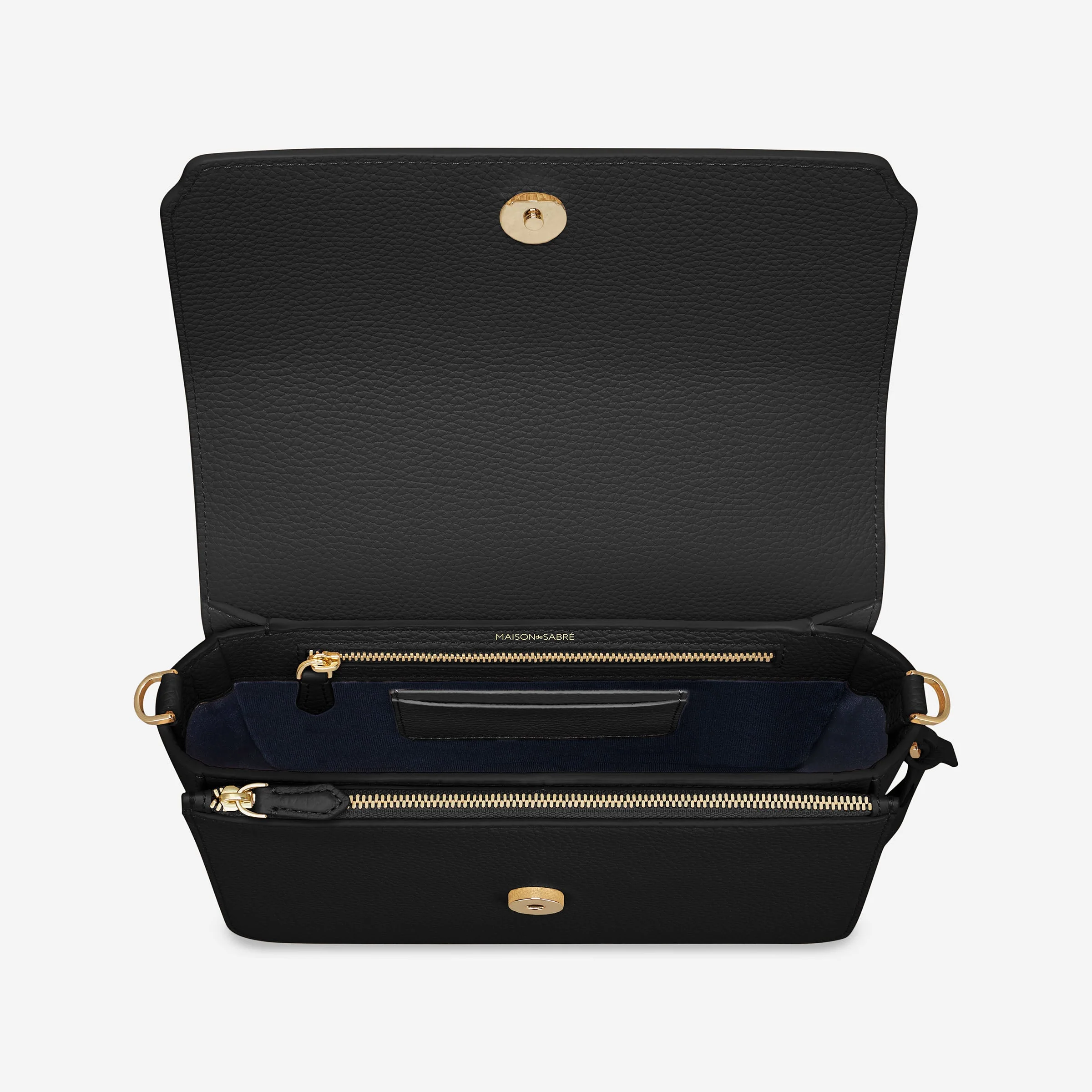 The Medium Flap Bag - Black Caviar - Image 8