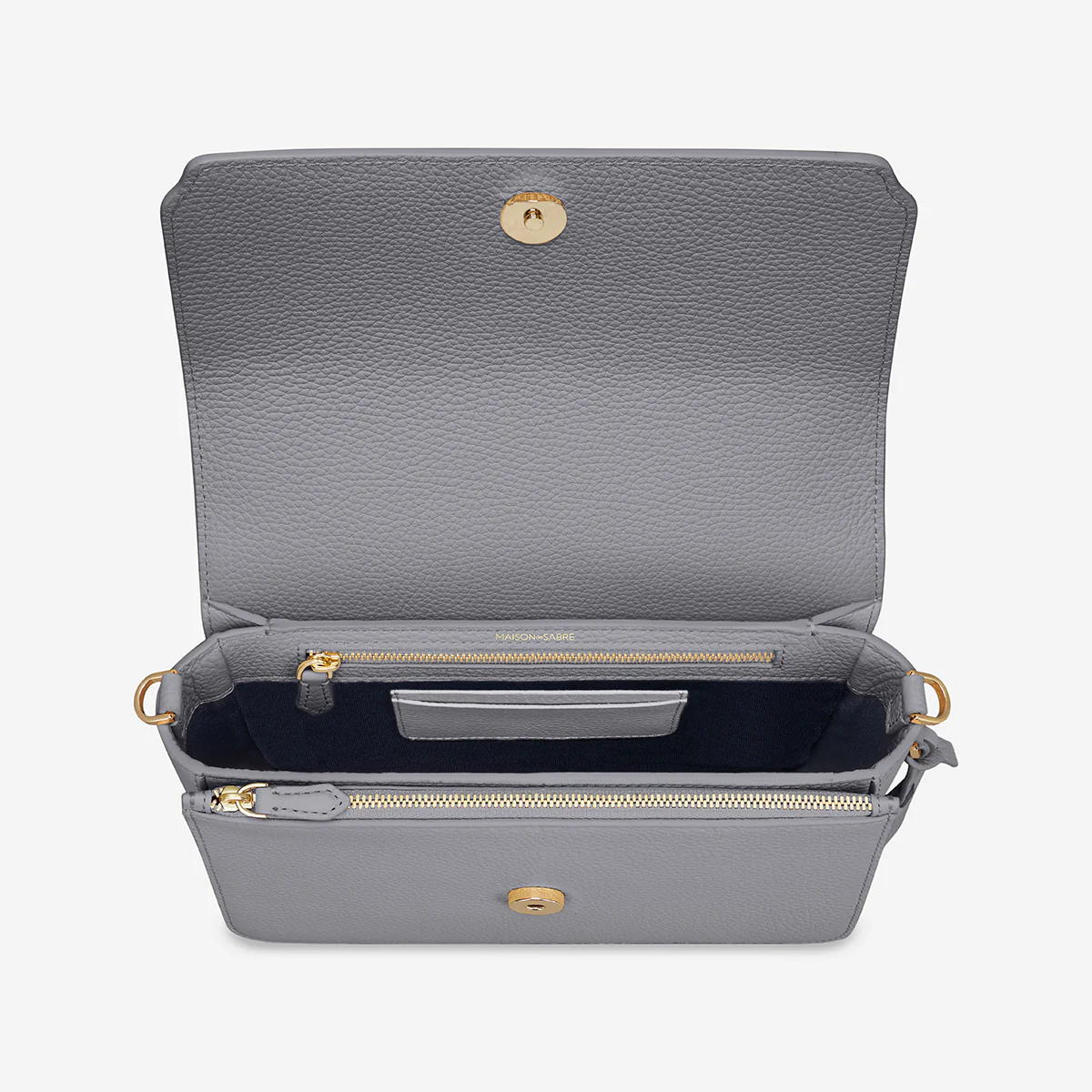 The Medium Flap Bag - Dove Grey - Image 6