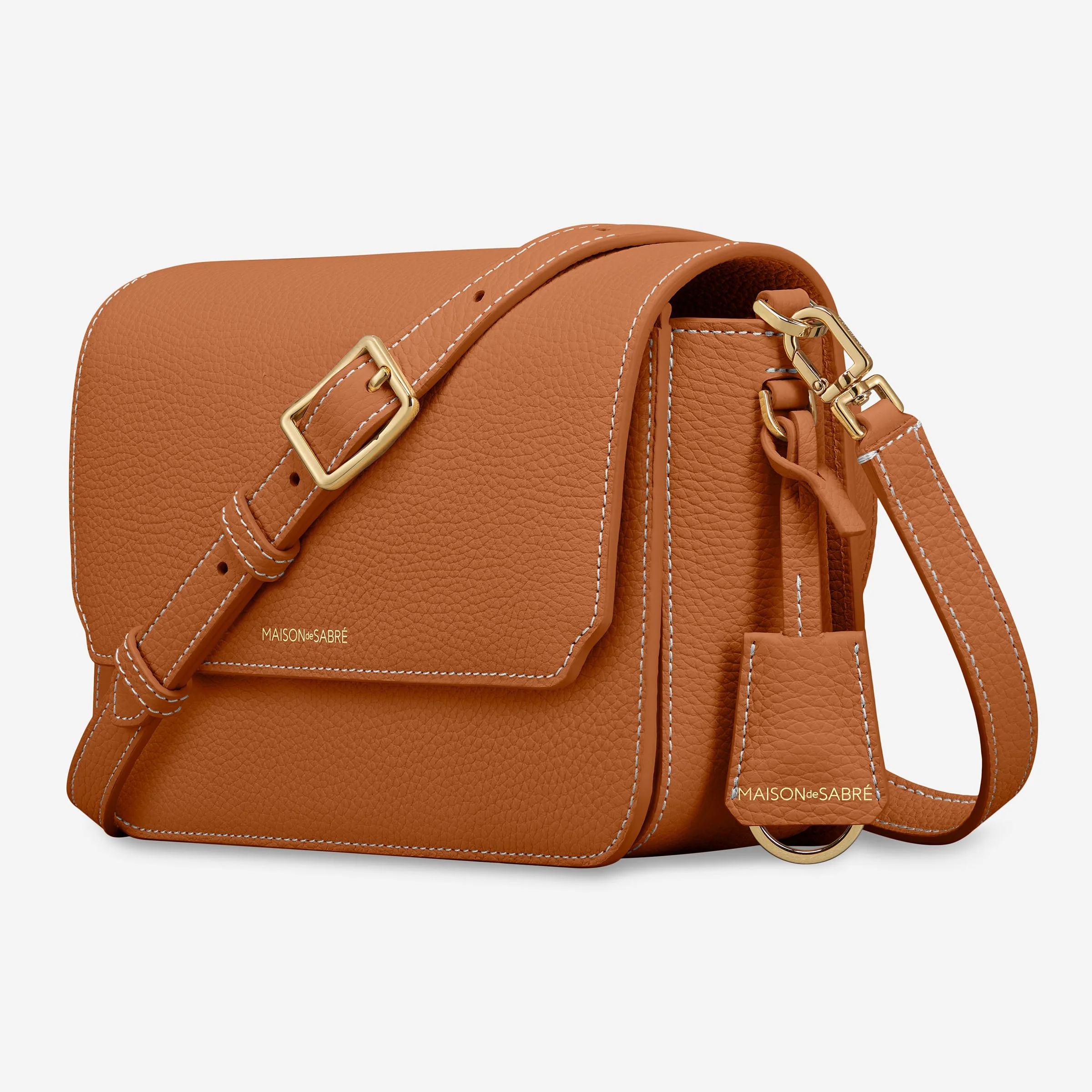 The Medium Flap Bag - Pecan Brown - Image 4