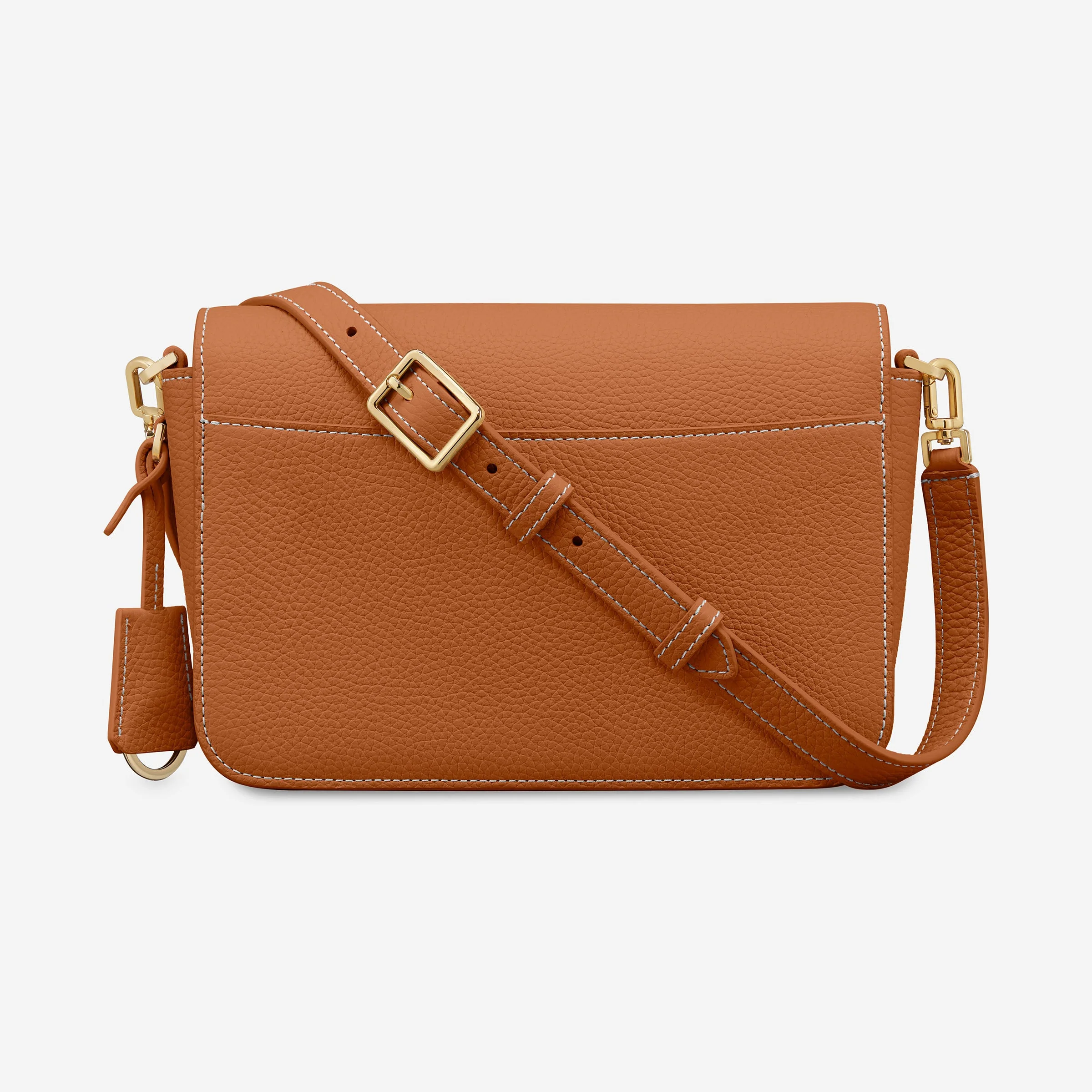 The Medium Flap Bag - Pecan Brown - Image 7