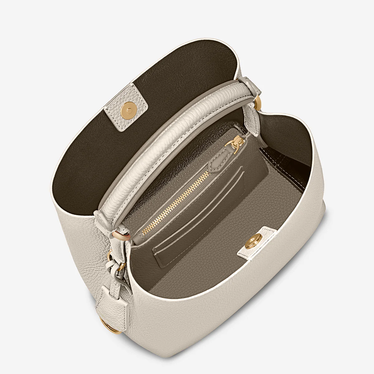 The Mini Bucket Bag - Foam Cashmere - Image 5