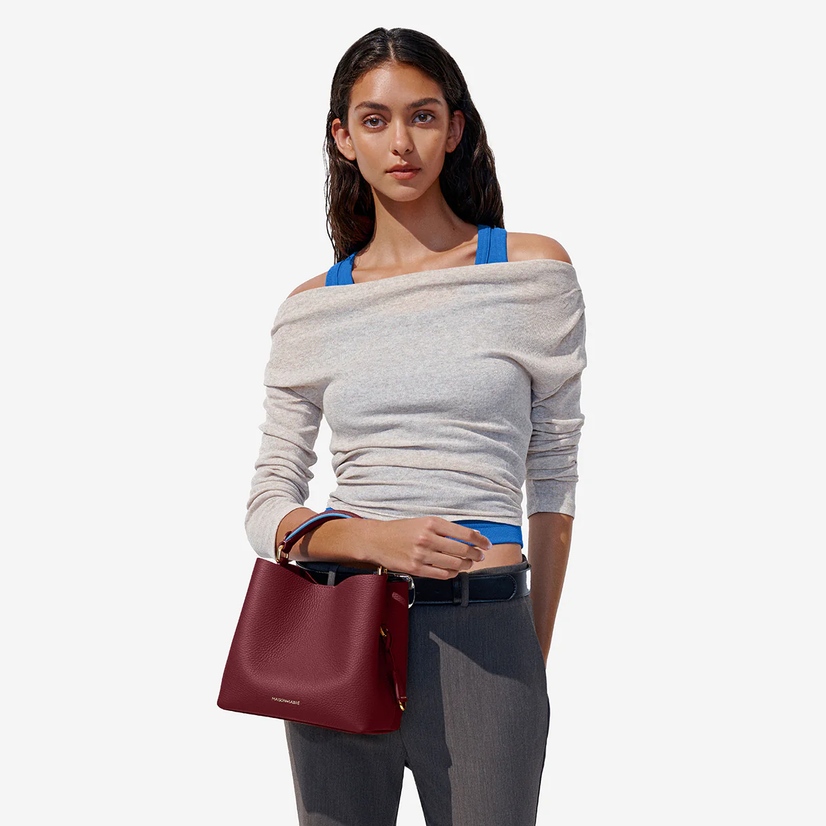 The Mini Bucket Bag - Plum Sky - Image 3
