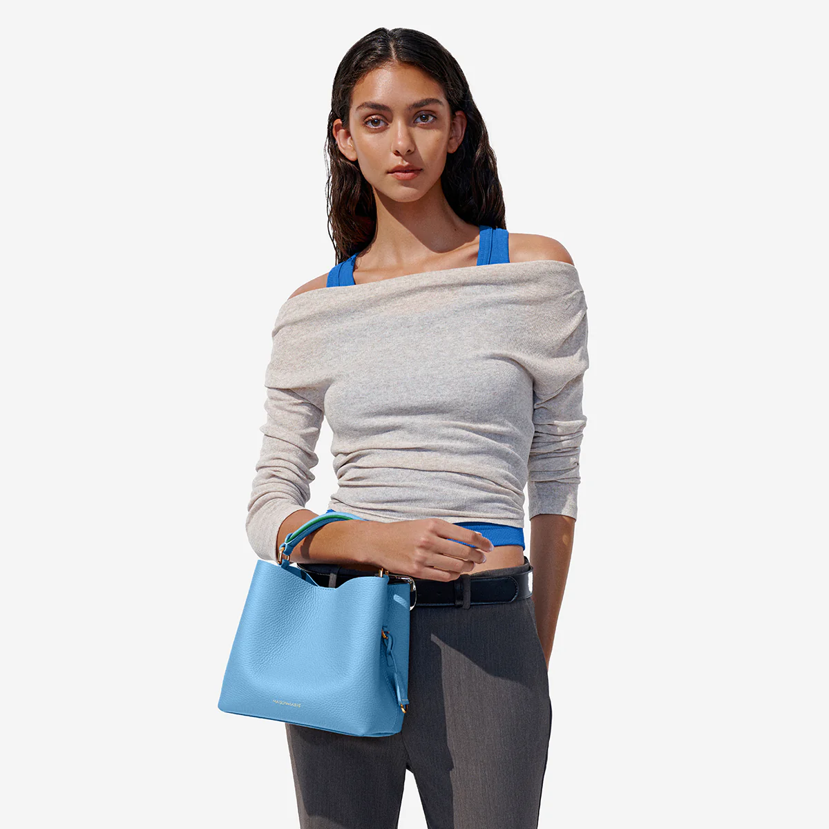 The Mini Bucket Bag - Sky Emerald - Image 3