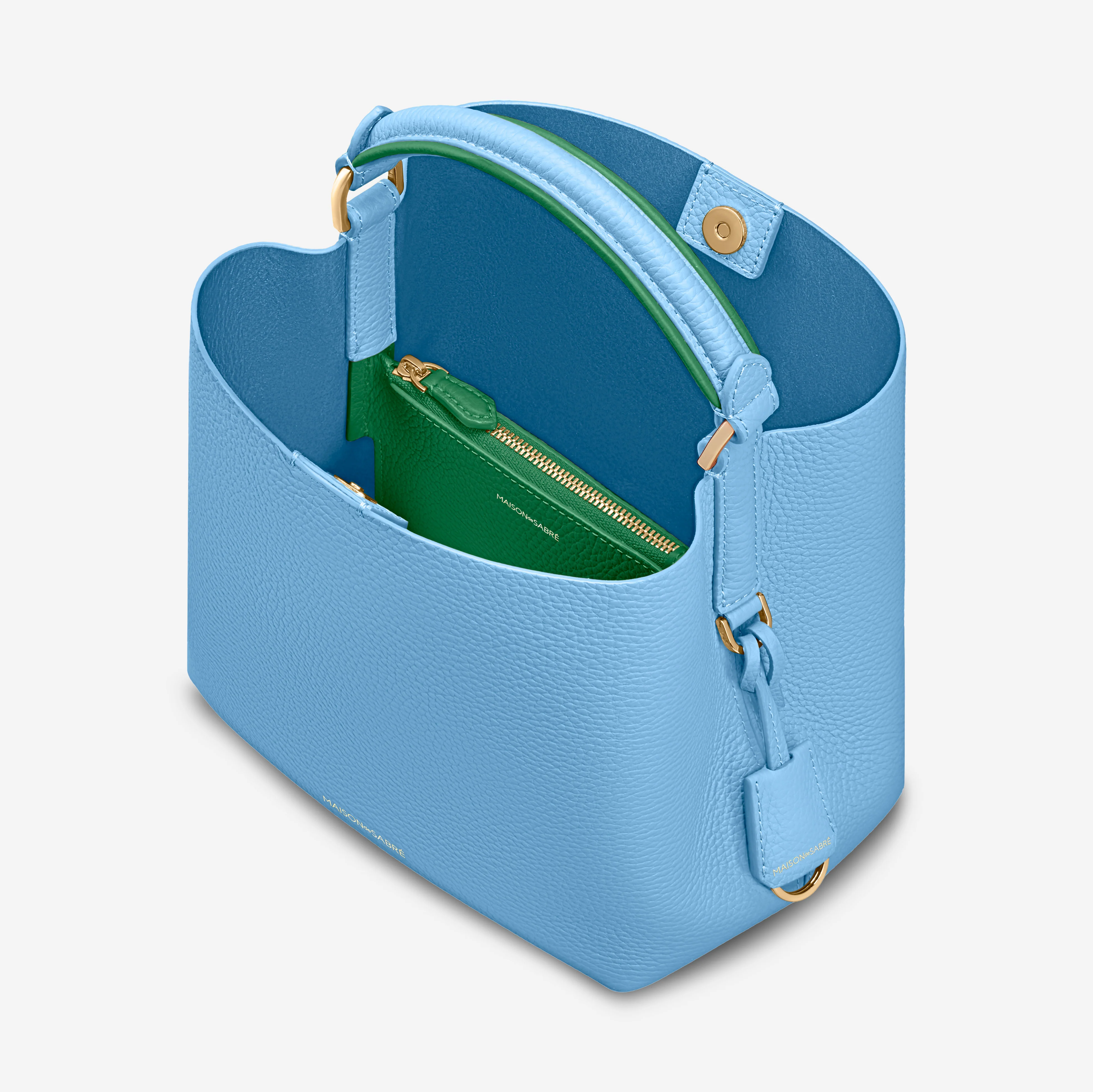 The Mini Bucket Bag - Sky Emerald - Image 6