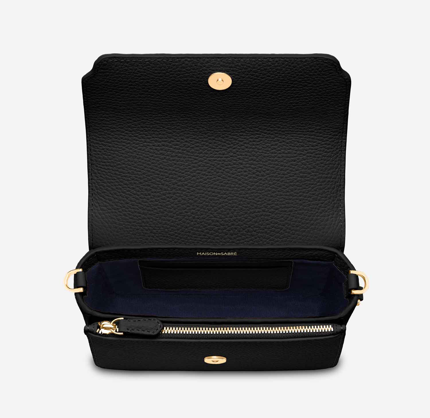 The Mini Flap Bag - Black Caviar - Image 10