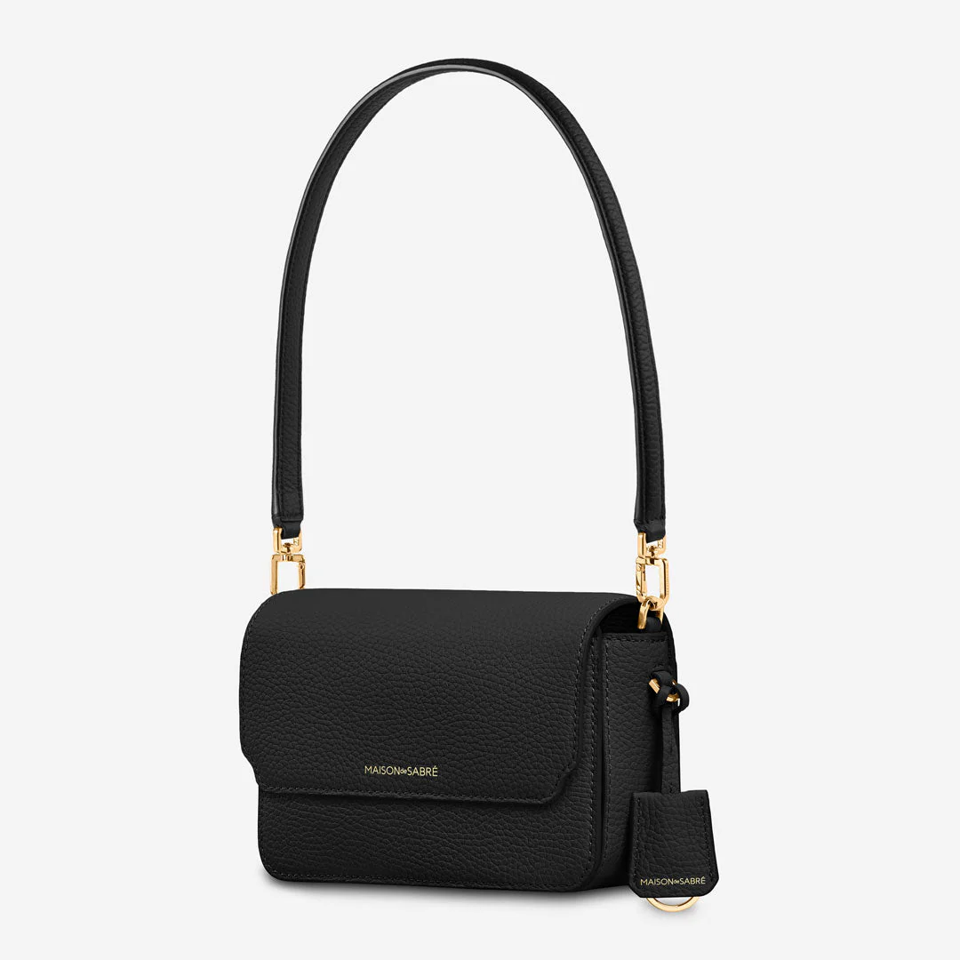 The Mini Flap Bag - Black Caviar - Image 8