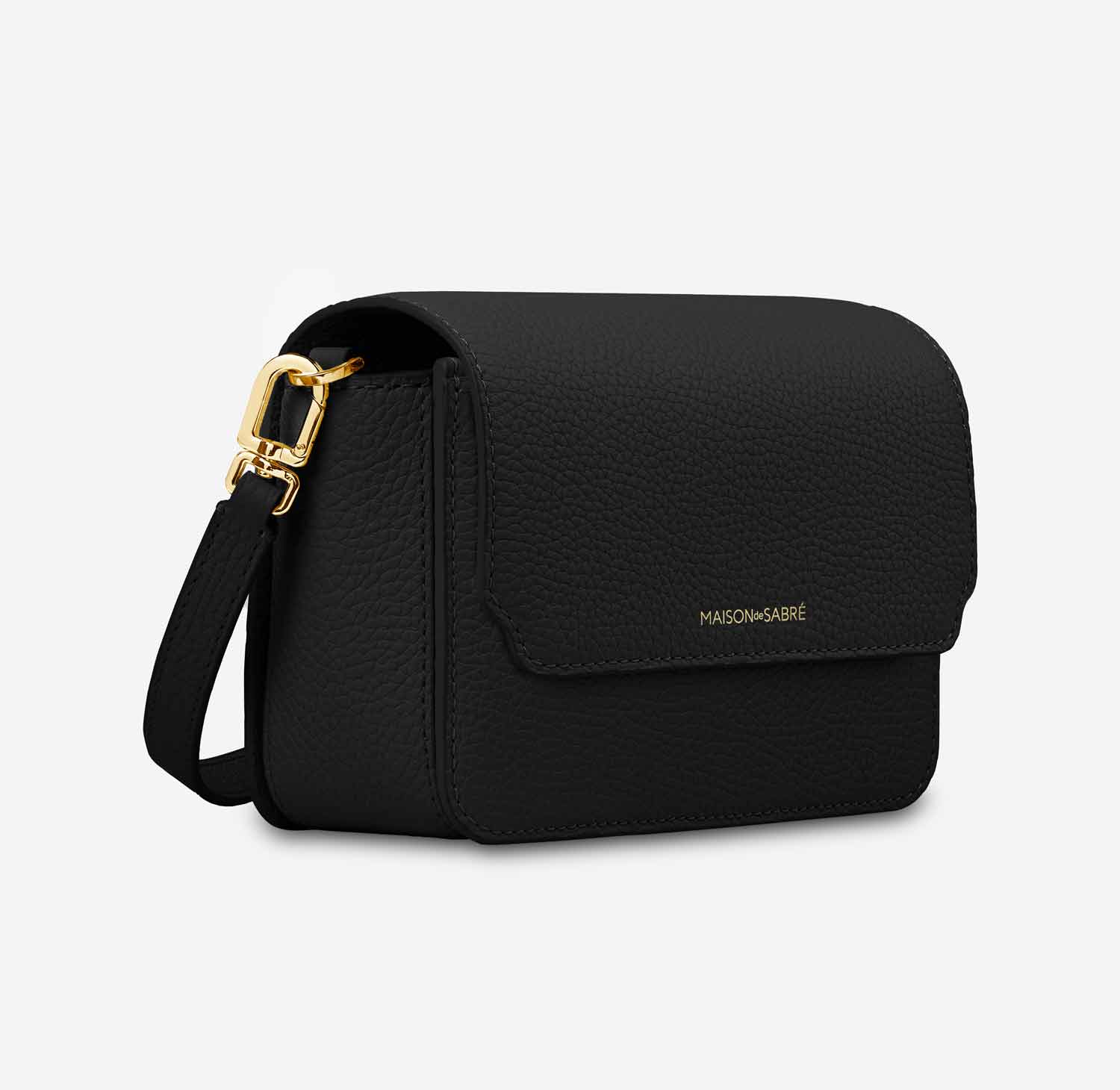 The Mini Flap Bag - Black Caviar - Image 9
