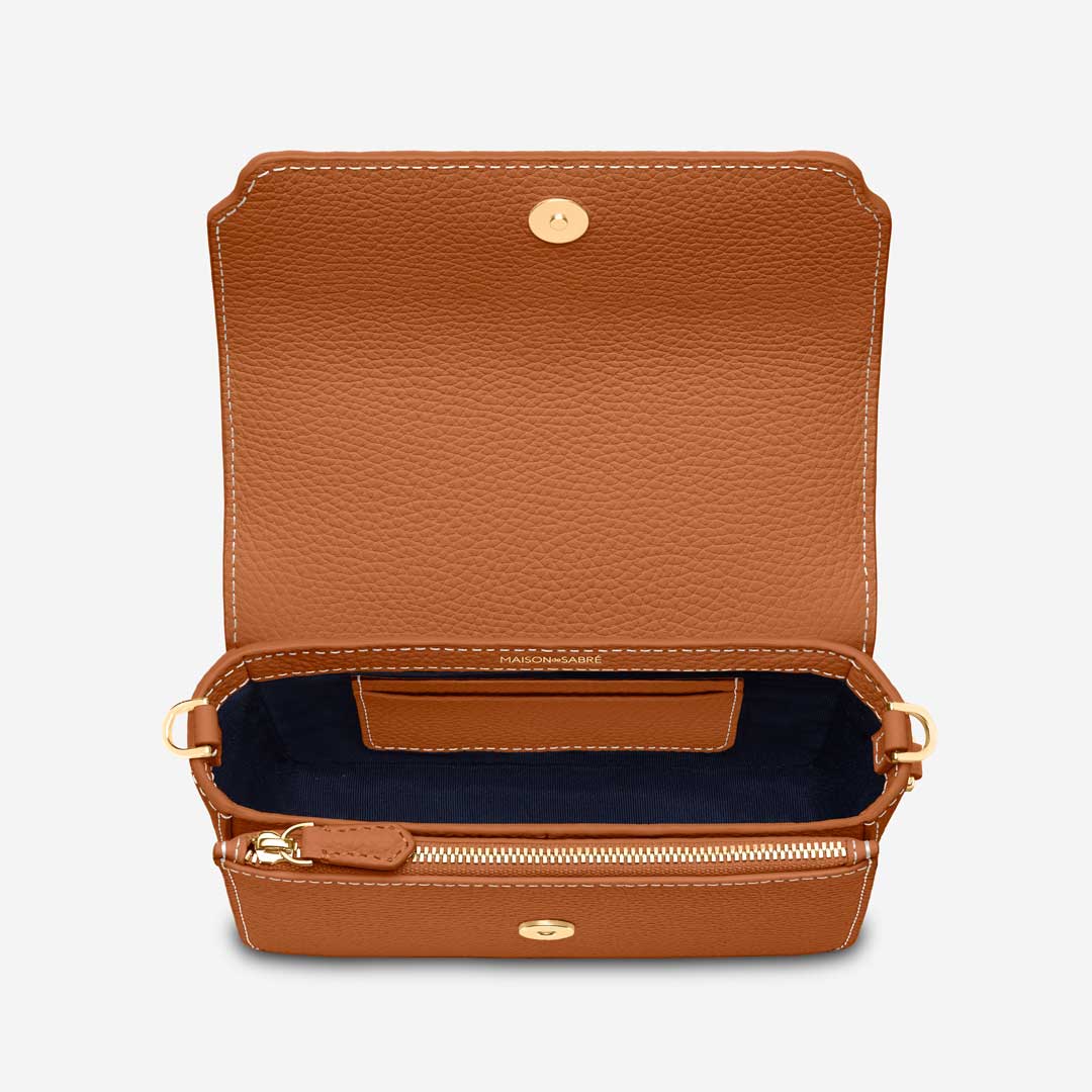 The Mini Flap Bag - Pecan Brown - Image 10