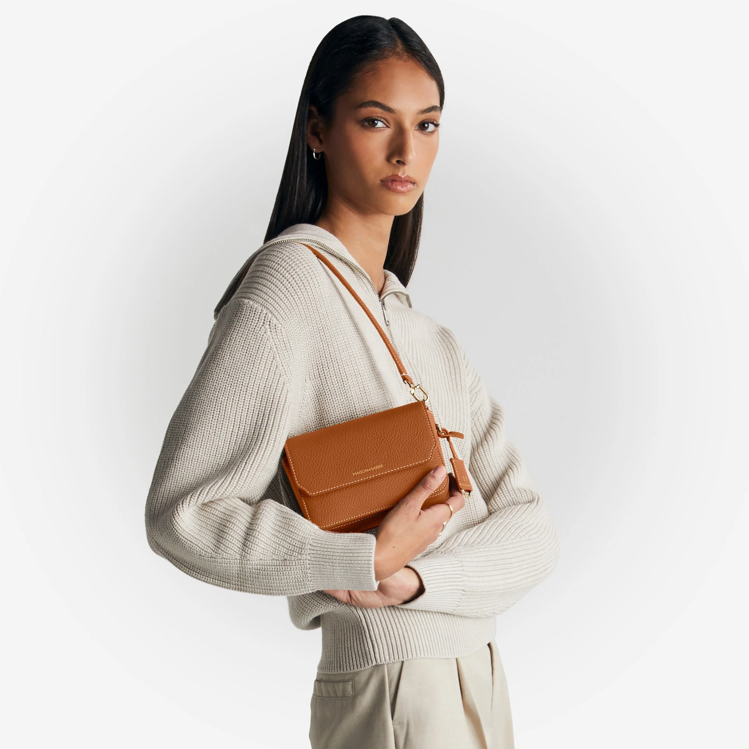 The Mini Flap Bag - Pecan Brown - Image 3