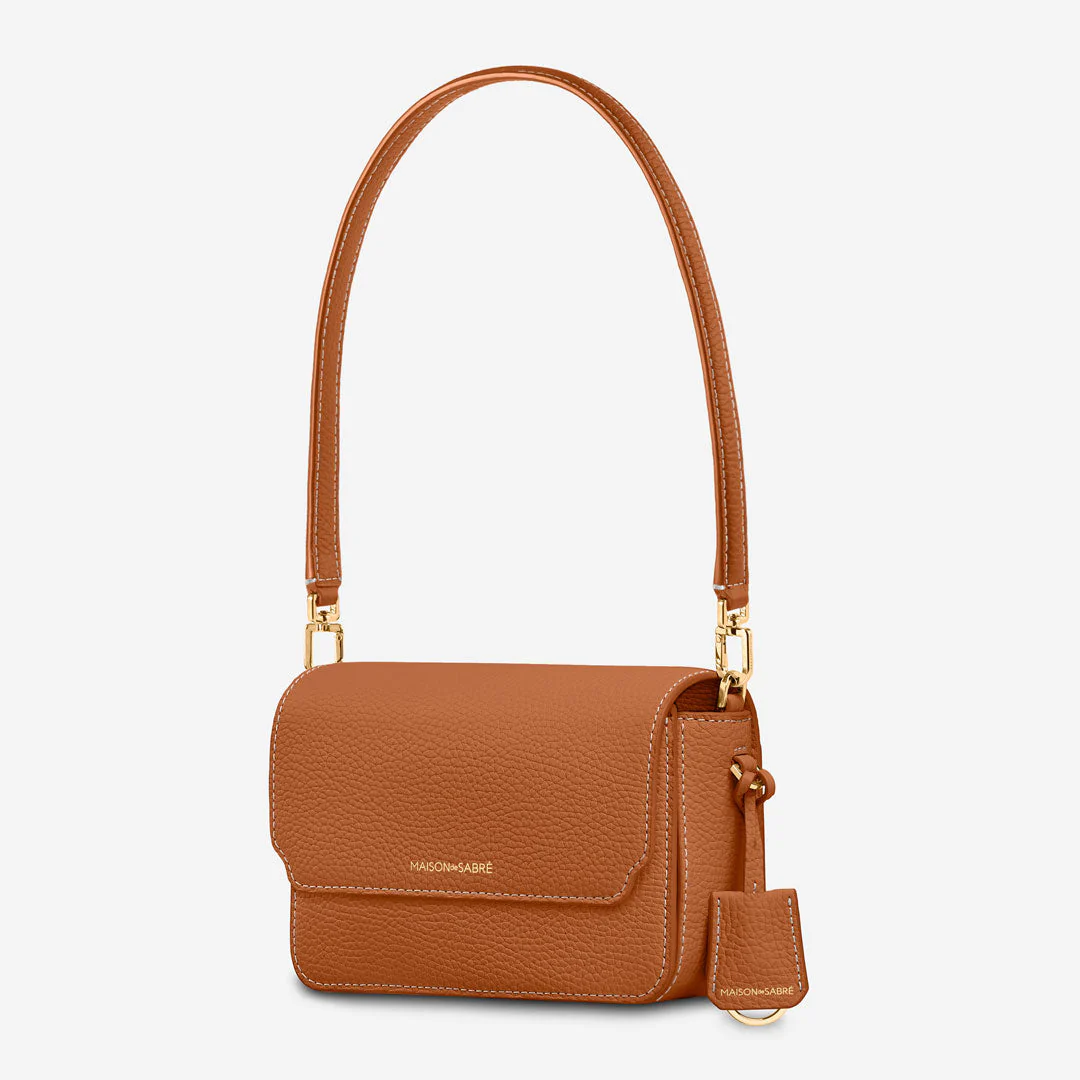 The Mini Flap Bag - Pecan Brown - Image 8