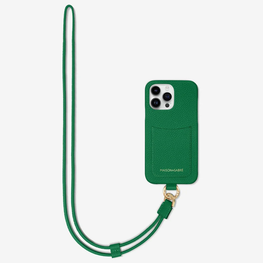 The Sling Phone Case iPhone 14 Pro - Emerald Green - Image 4