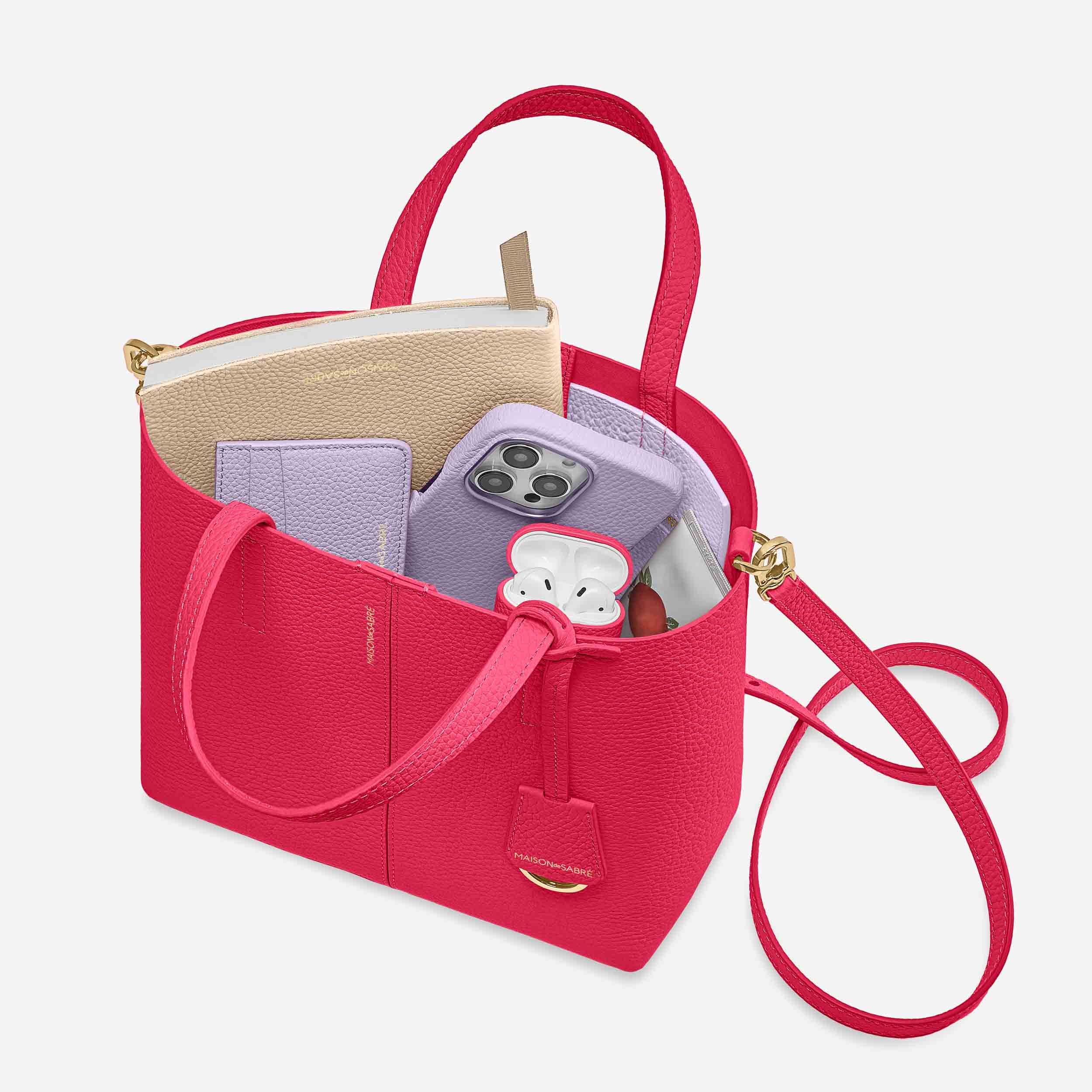 The Small Soft Tote - Fuchsia Lavender - Image 8