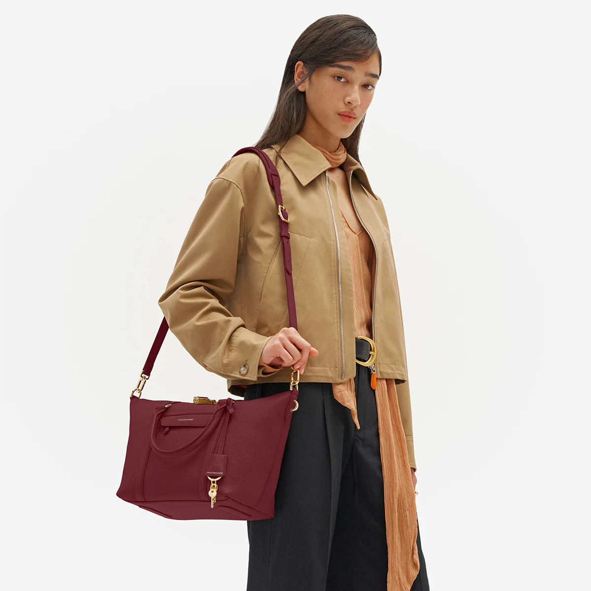 The Small Weekender - Plum Red - Image 2