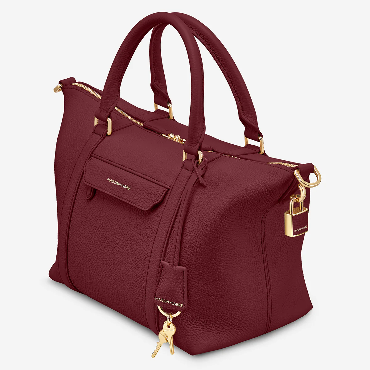 The Small Weekender - Plum Red - Image 4