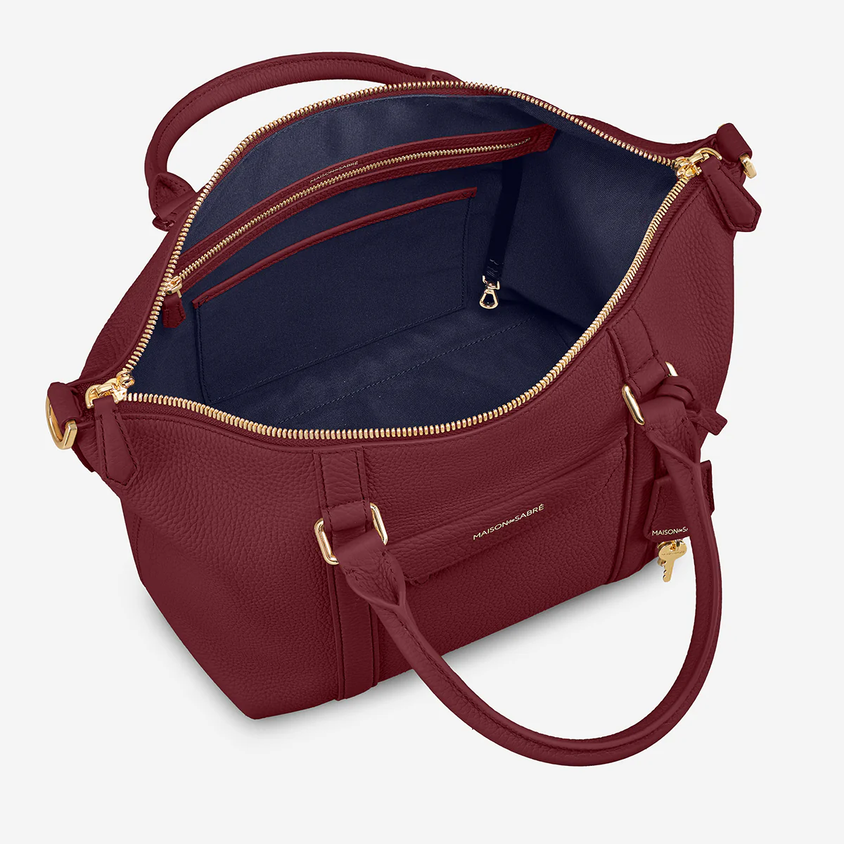 The Small Weekender - Plum Red - Image 8