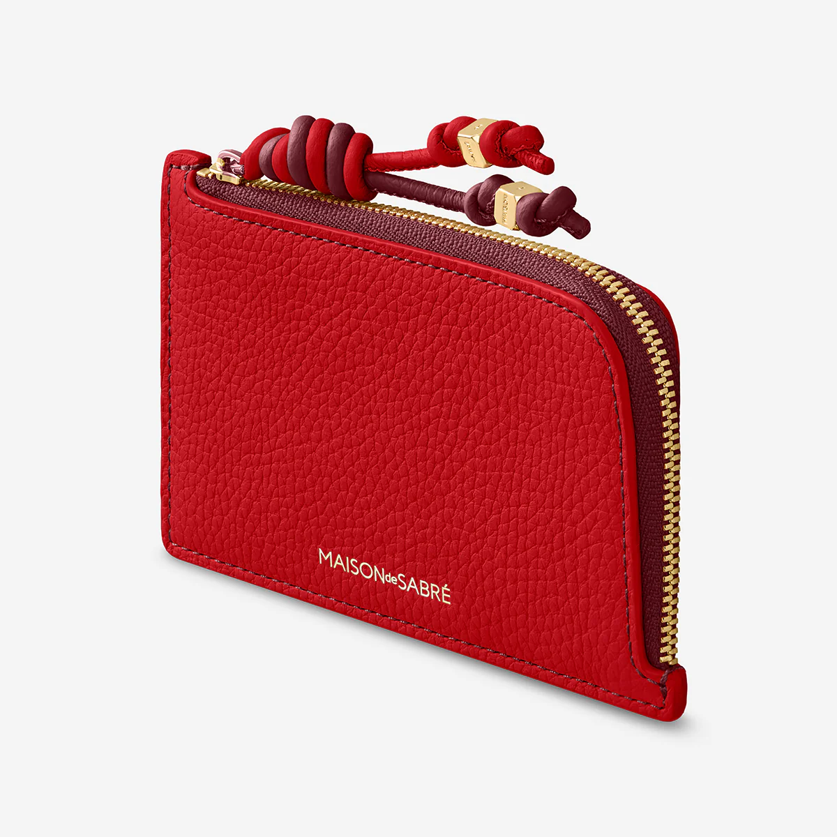 The Zip Card Holder - Pomegranate Plum - Image 4