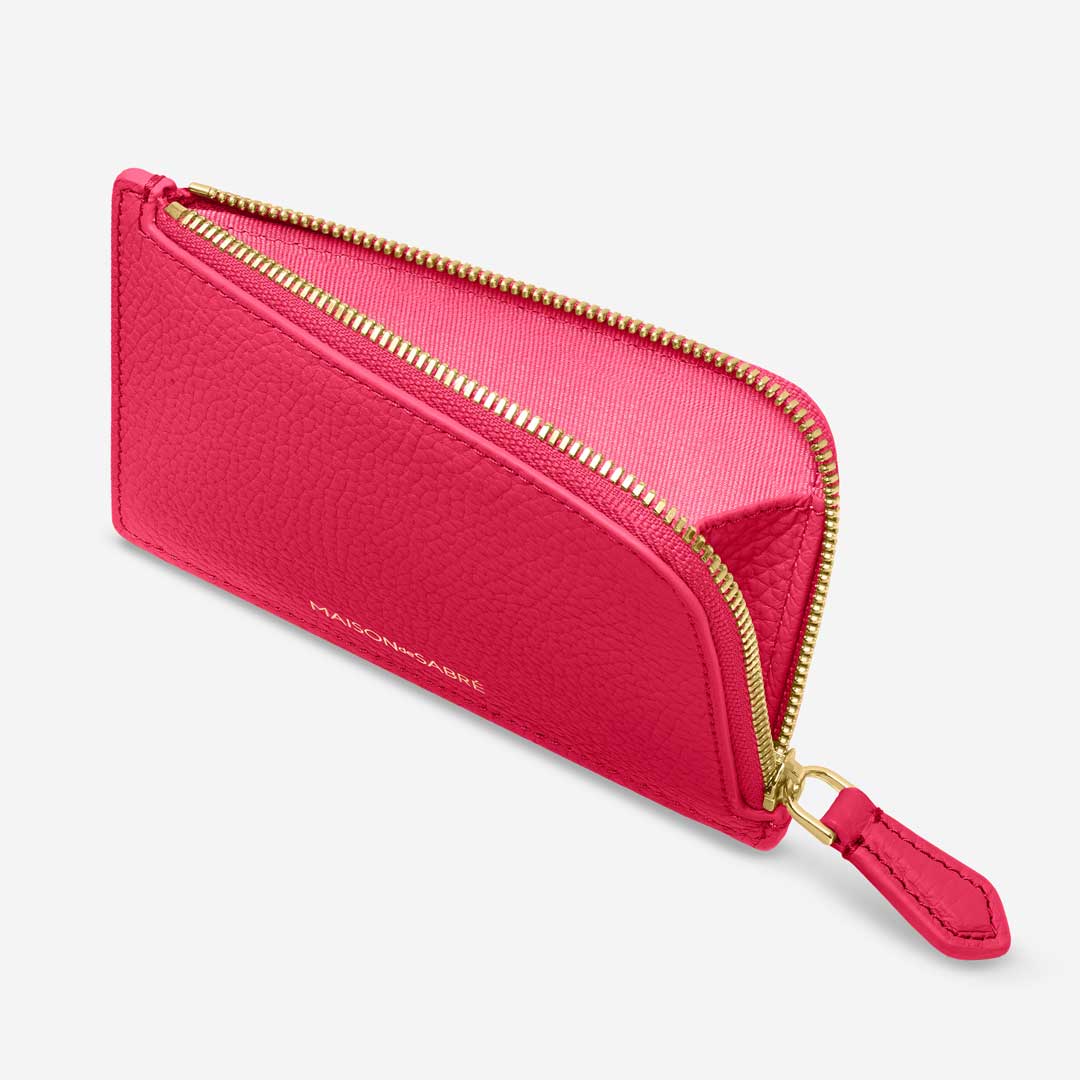 The Zip Card Holder - Shibuya Fuchsia - Image 3