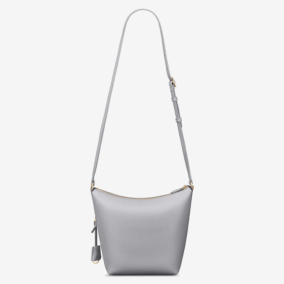 The Zipped Bucket Bag - Dove Grey - Image 10