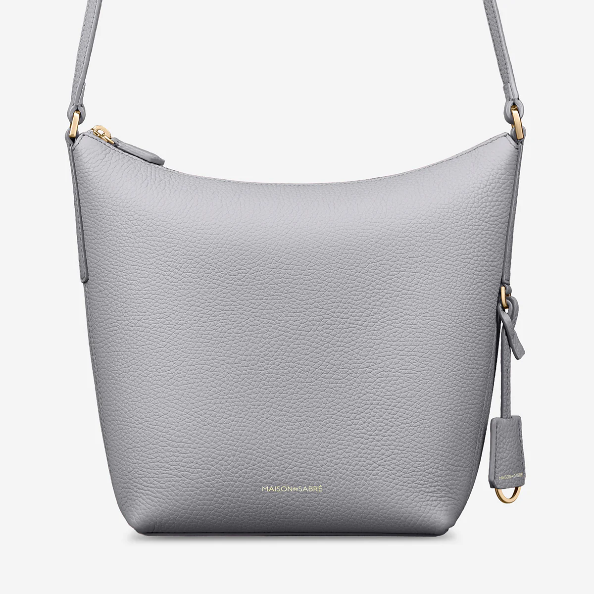 The Zipped Bucket Bag - Dove Grey - Image 9