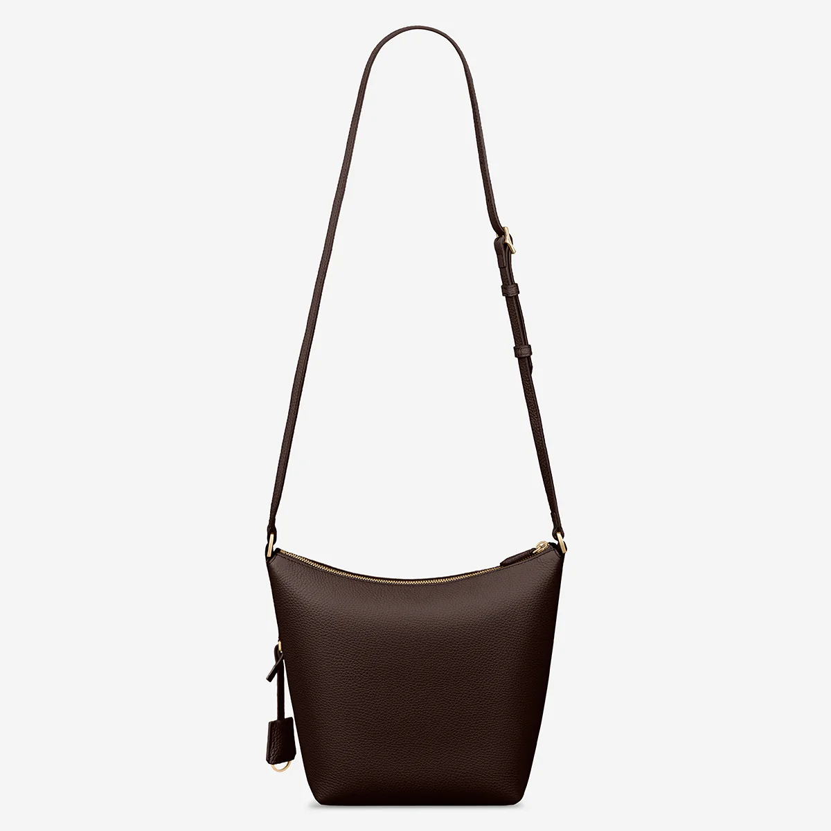 The Zipped Bucket Bag - Espresso Brown - Image 10