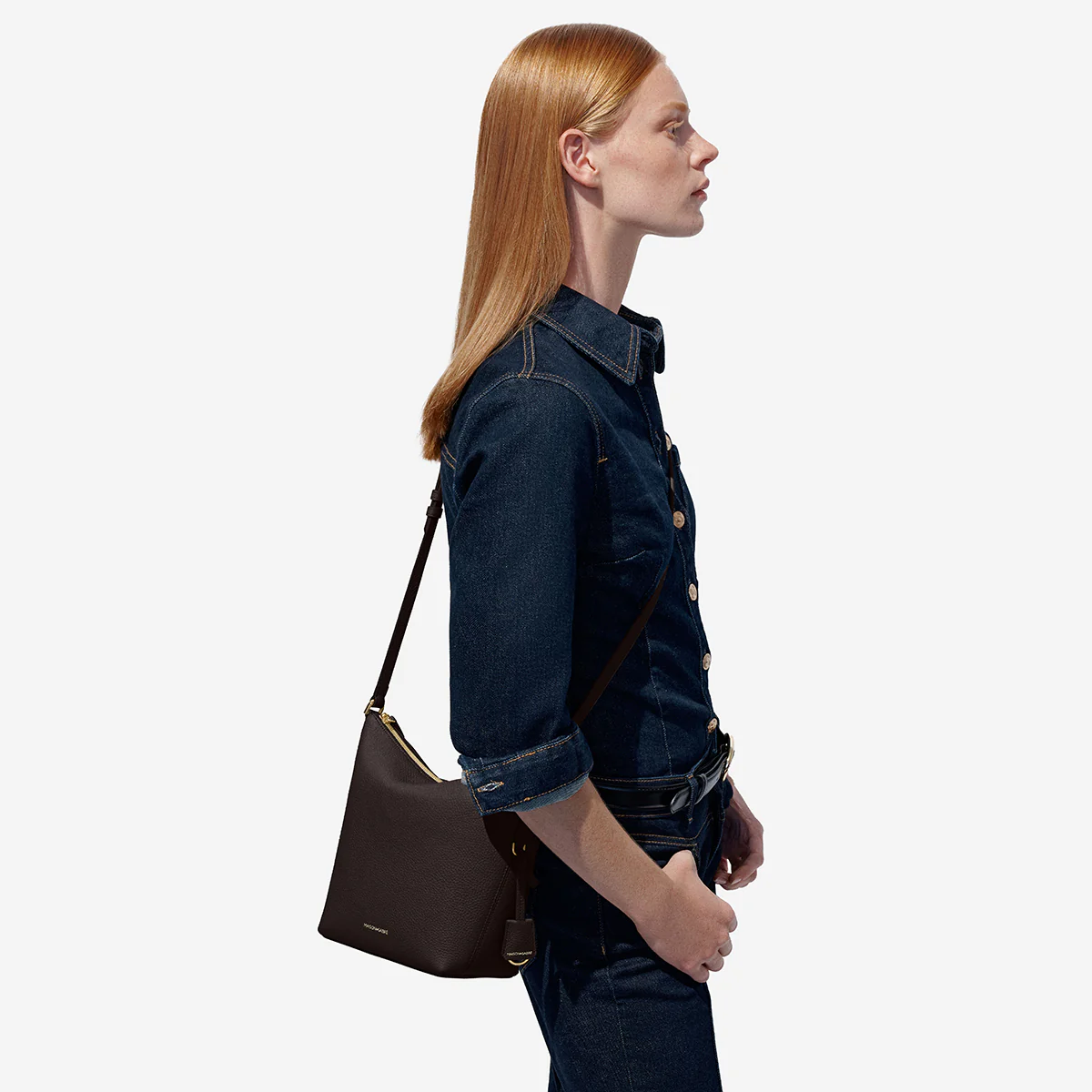 The Zipped Bucket Bag - Espresso Brown - Image 3