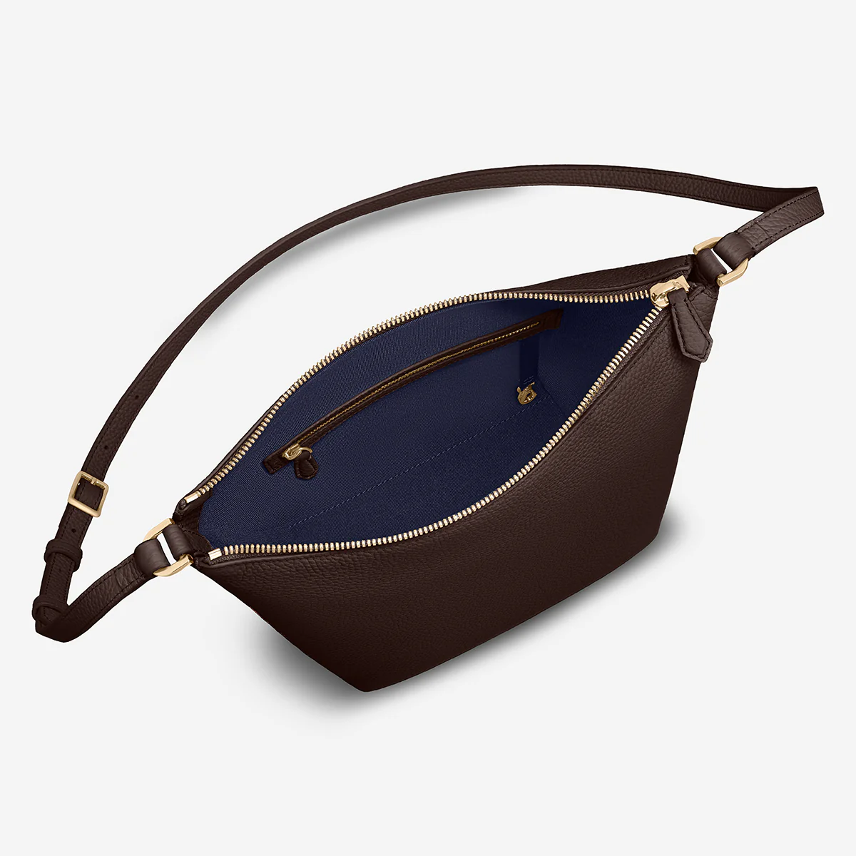 The Zipped Bucket Bag - Espresso Brown - Image 5