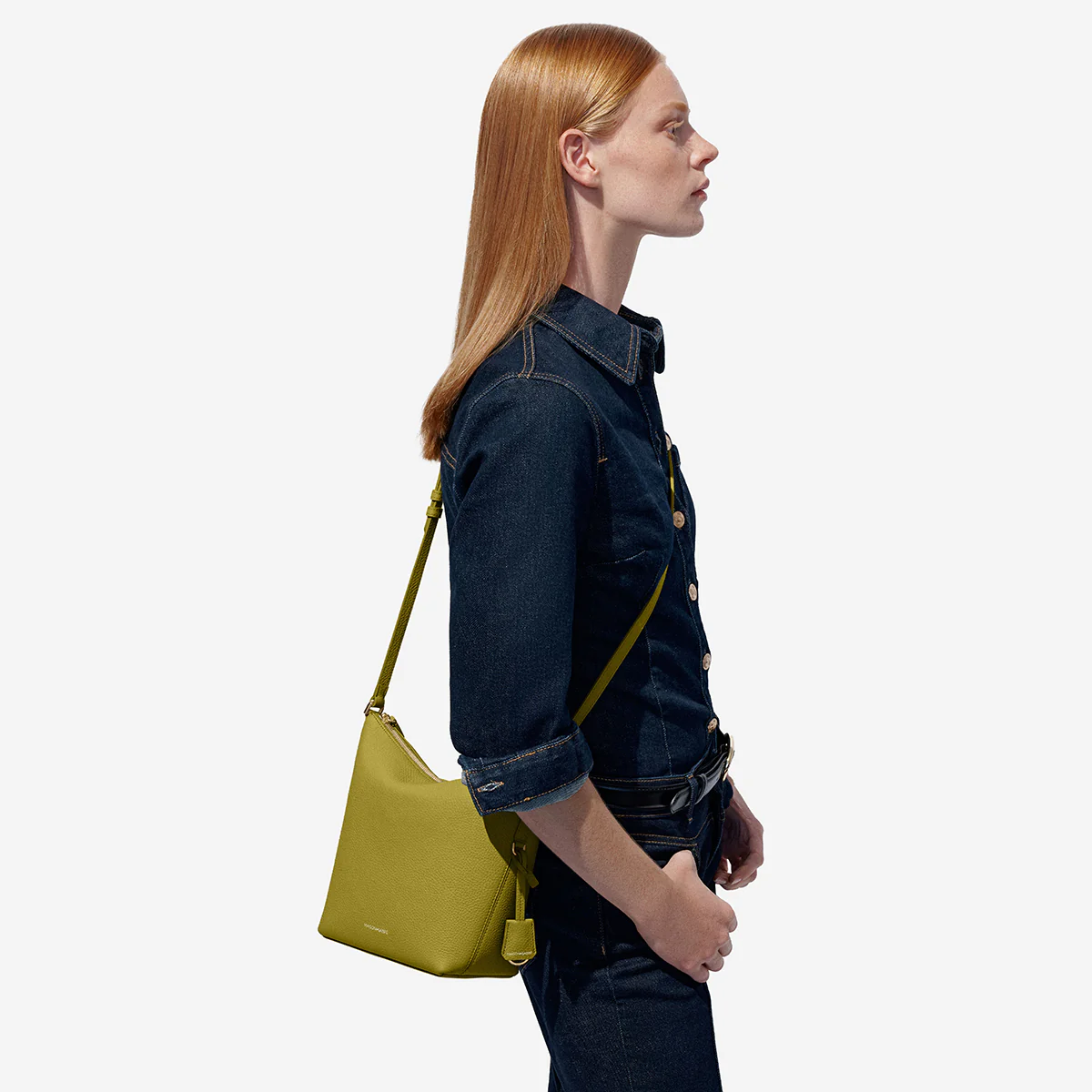 The Zipped Bucket Bag - Martini Green - Image 3