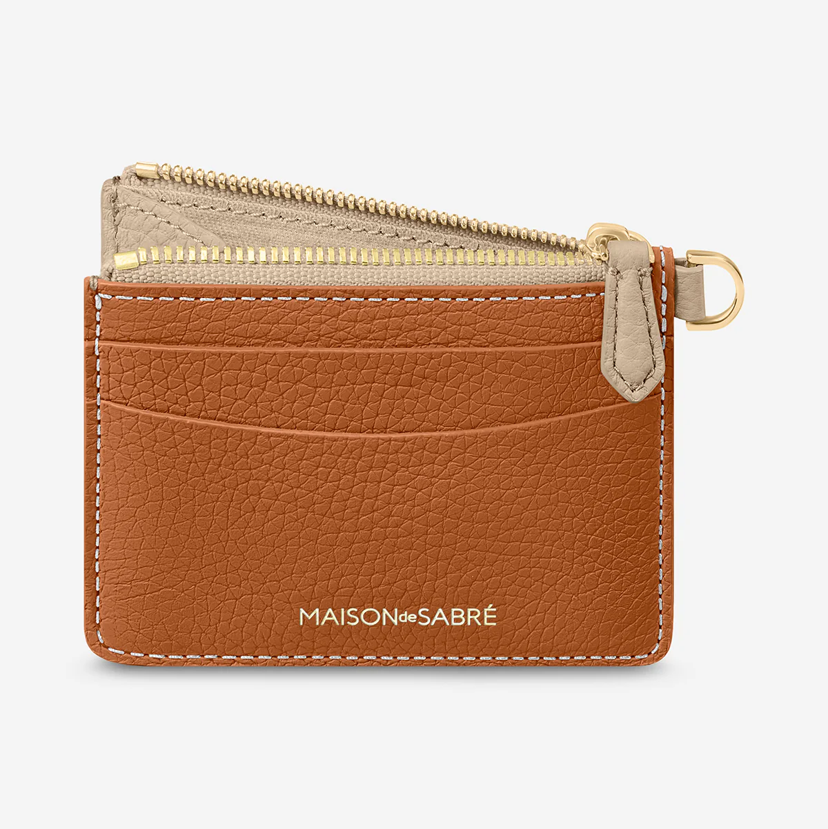 The Zipped Card Pouch - Pecan Nude - Image 3