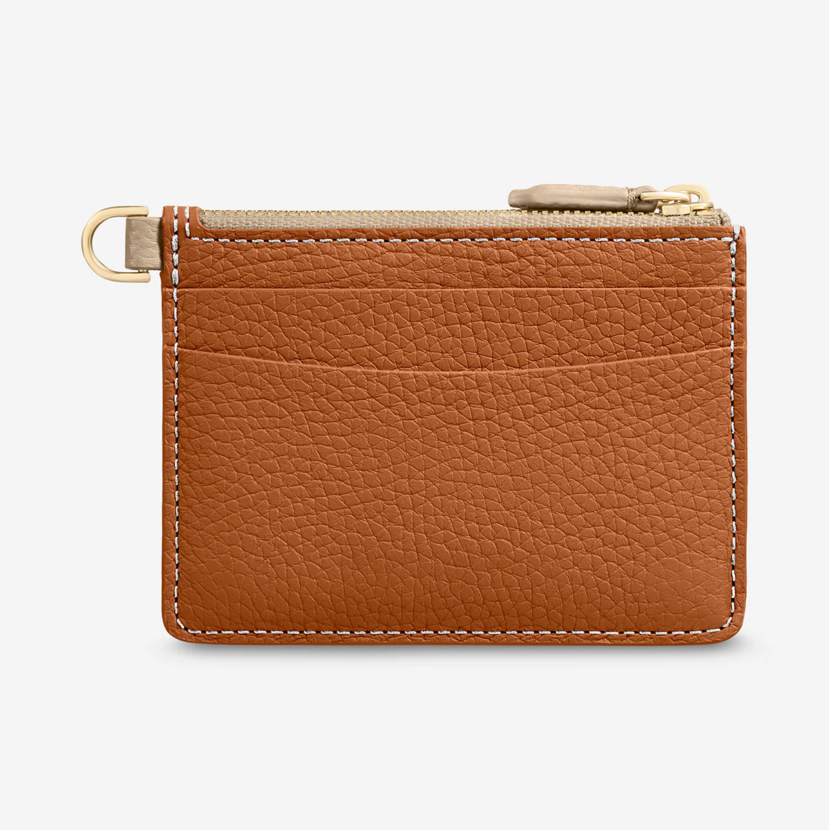 The Zipped Card Pouch - Pecan Nude - Image 4