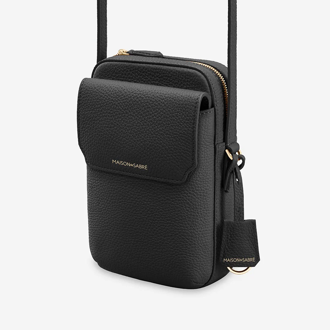 The Zipped Phone Pouch - Black Caviar - Image 4