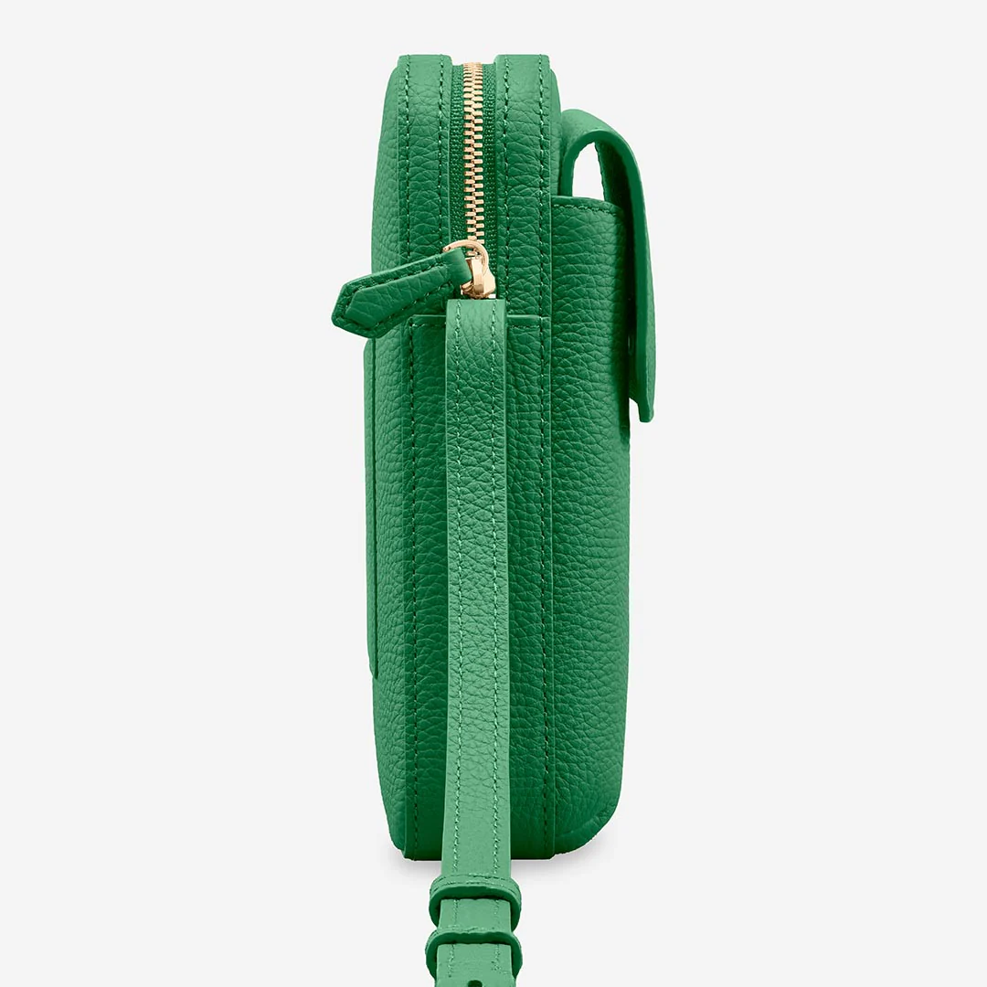 The Zipped Phone Pouch - Emerald Green - Image 5