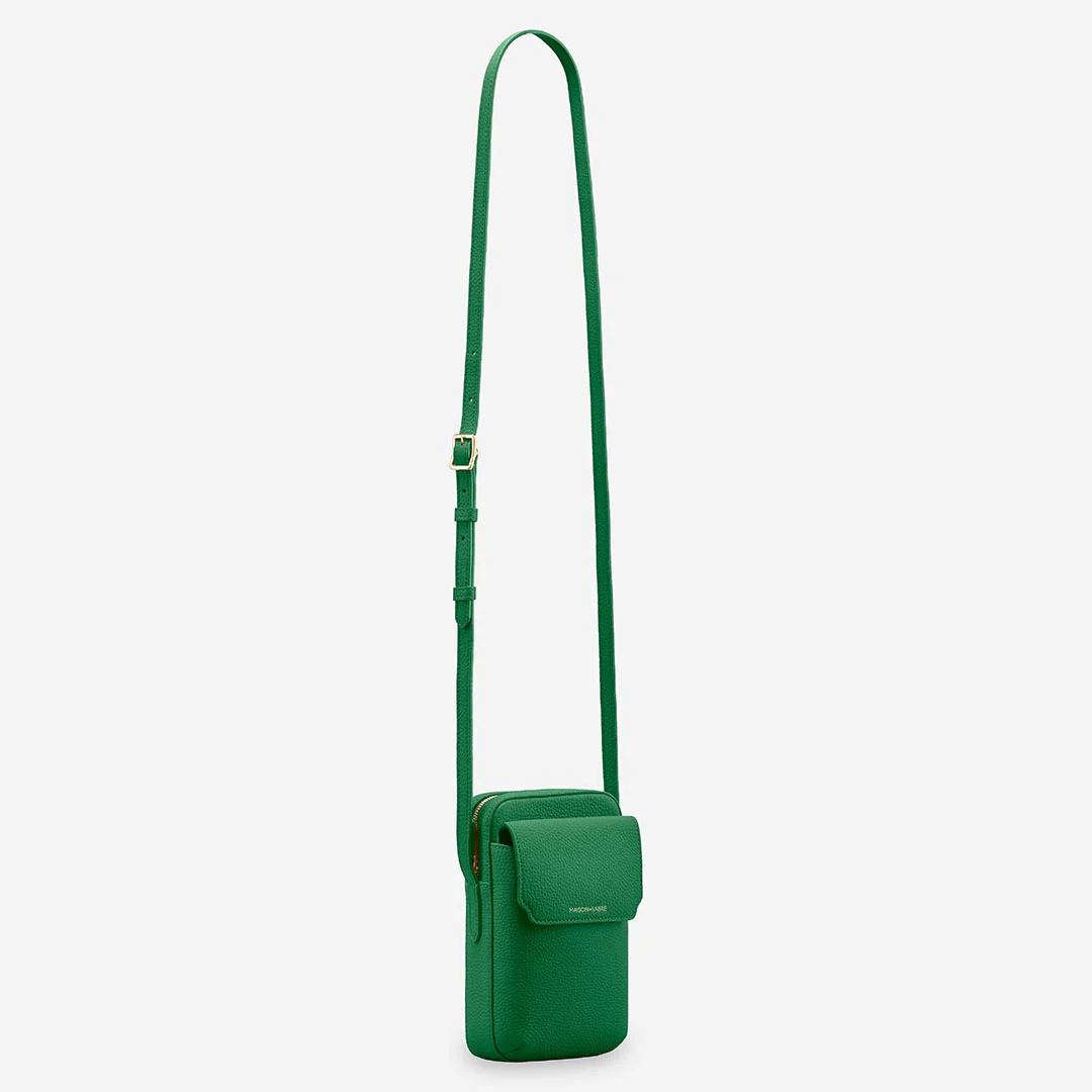 The Zipped Phone Pouch - Emerald Green - Image 6