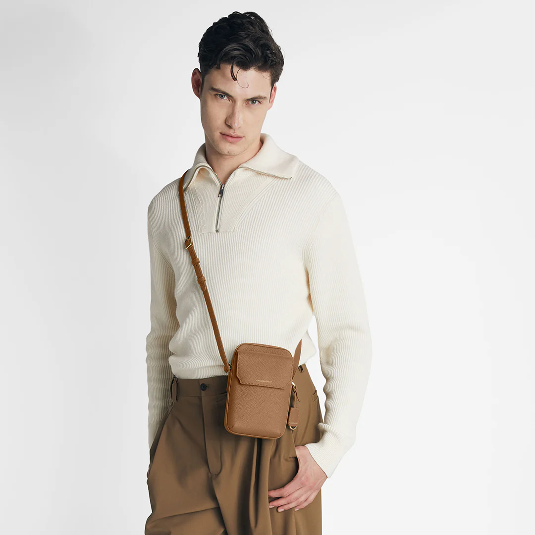 The Zipped Phone Pouch - Sandstone Brown - Image 3