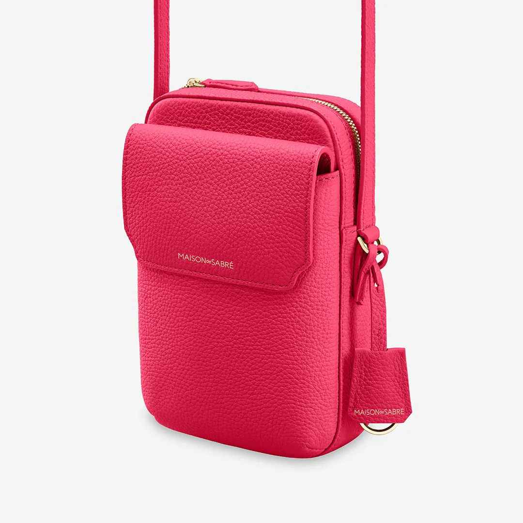 The Zipped Phone Pouch - Shibuya Fuchsia - Image 4