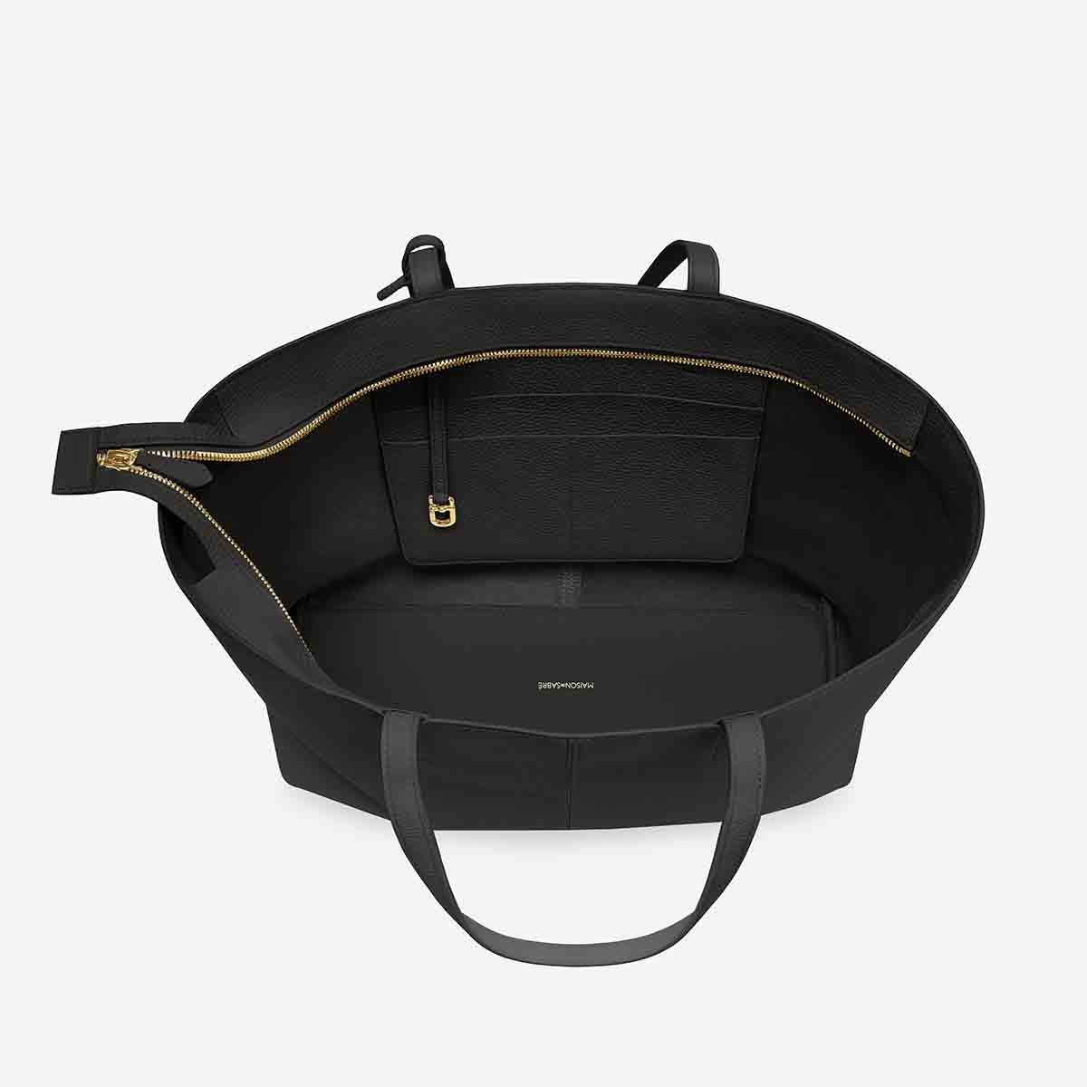 The Zipped Soft Tote - Black Caviar - Image 5